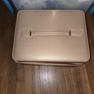 Estee Lauder Champagne Gold Cosmetic Train Case